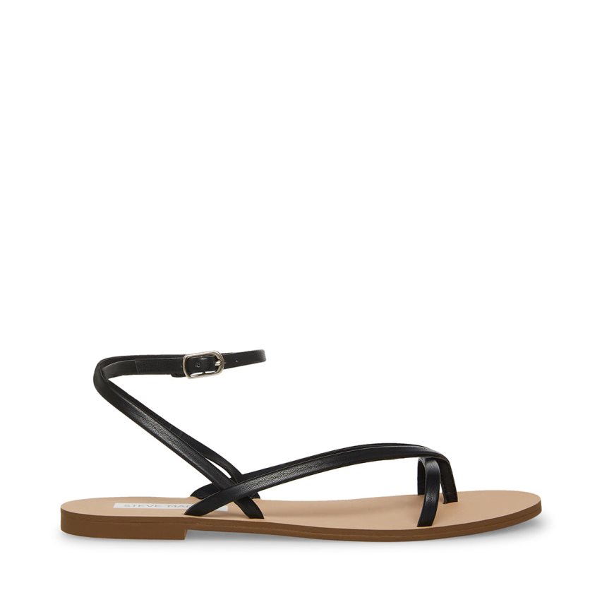 Sandalias Planas Steve Madden Amuse Mujer Negras | ES JA683S